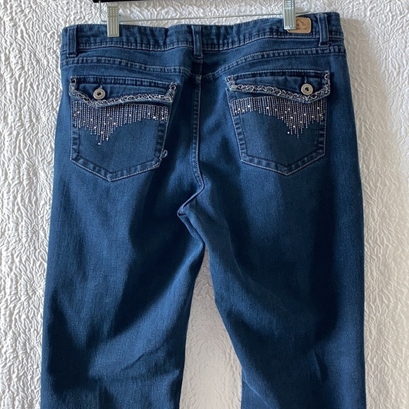 Jordache Embroidered Embellished Details Bootcut Jeans - Picture 6 of 15